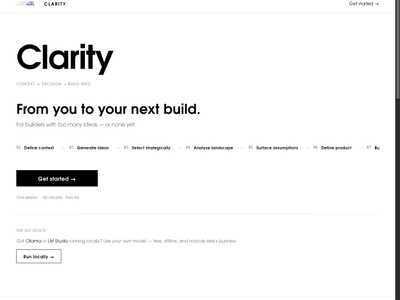 Clarity — Pre-Build Intelligence